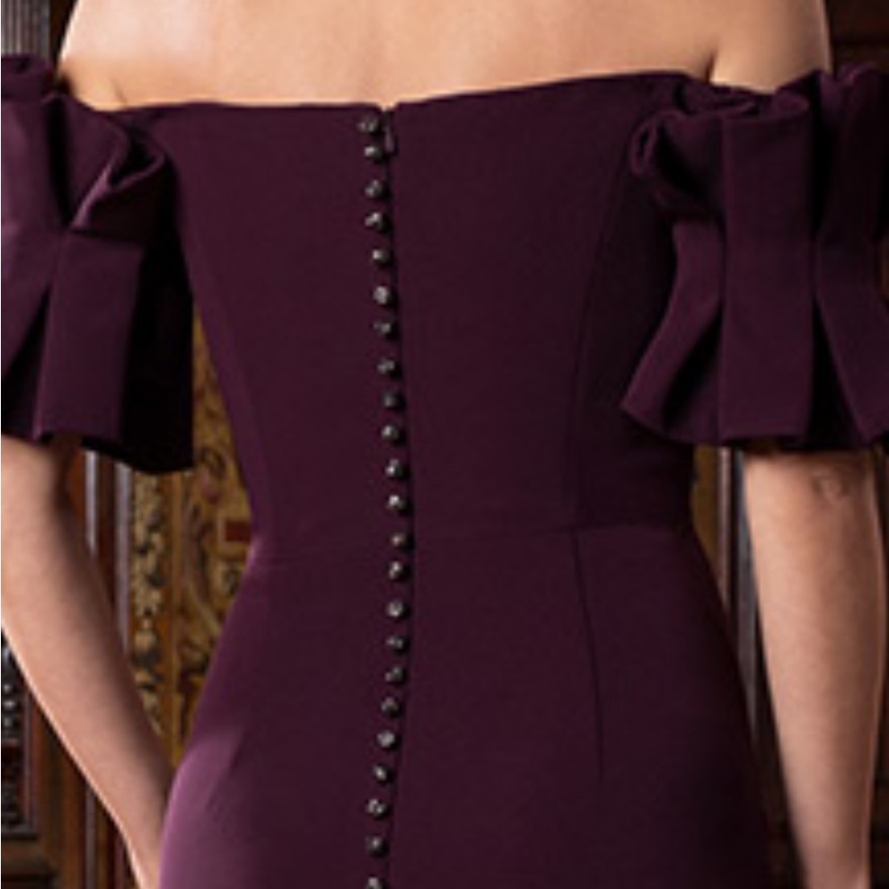 ❤️ BRAND NEW WITH TAGS ALEXANDER BY DAYMOR EVENING GOWN 1569 in WINE $1050 - Picture 4 of 11